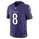 Zennovawear Lamar Jackson Baltimore Ravens Team Vapor FUSE. Stitched Limited Jersey - Purple