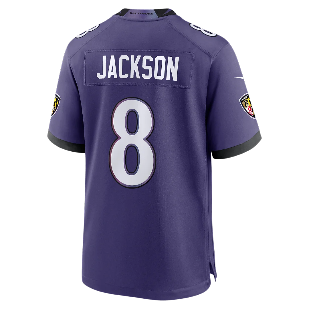 Zennovawear Lamar Jackson Baltimore Ravens Team Game Jersey - Purple