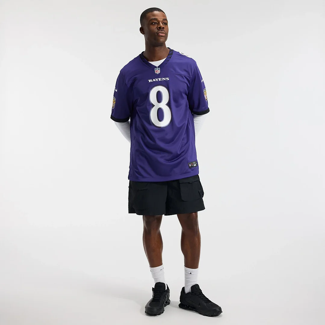 Zennovawear Lamar Jackson Baltimore Ravens Team Game Jersey - Purple