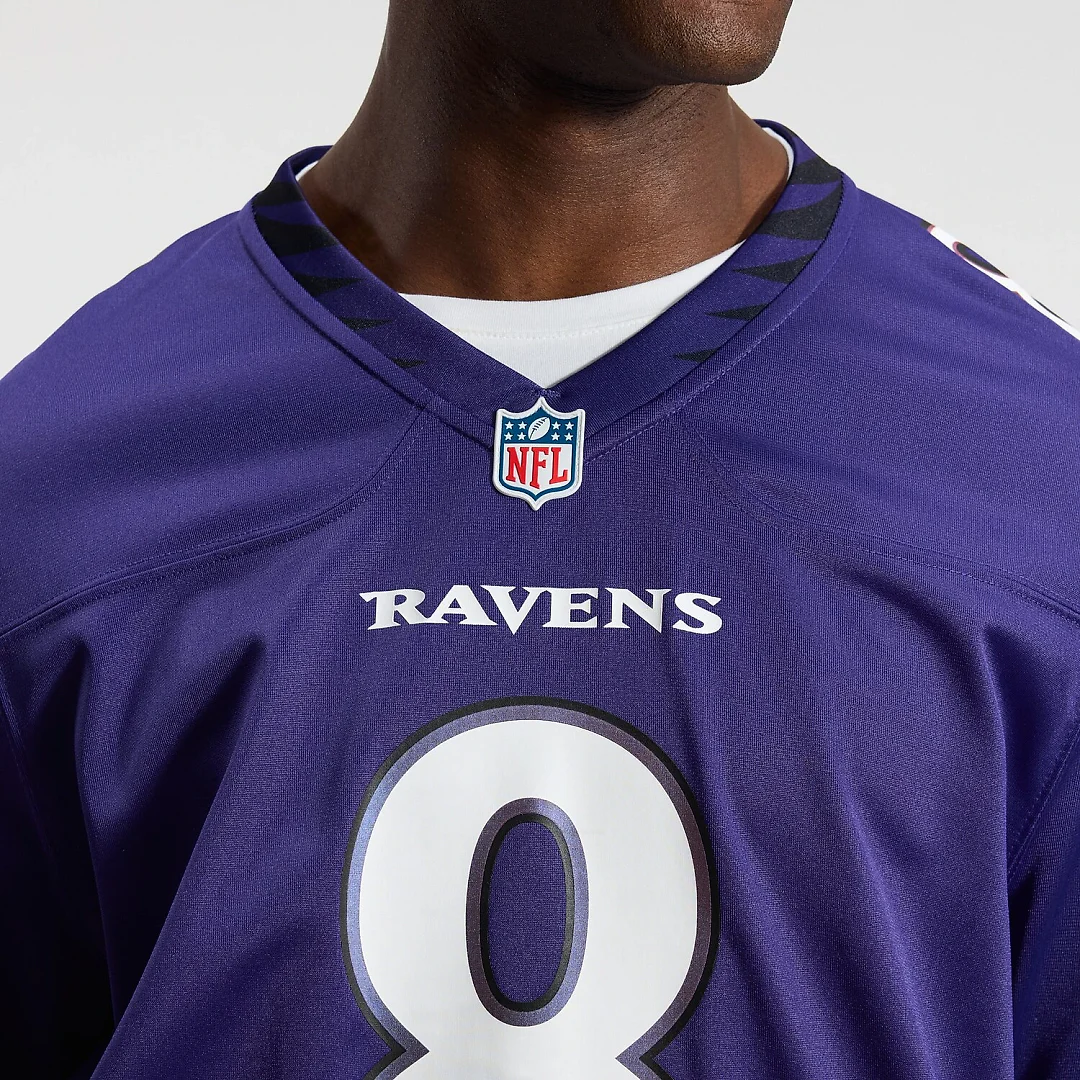 Zennovawear Lamar Jackson Baltimore Ravens Team Game Jersey - Purple