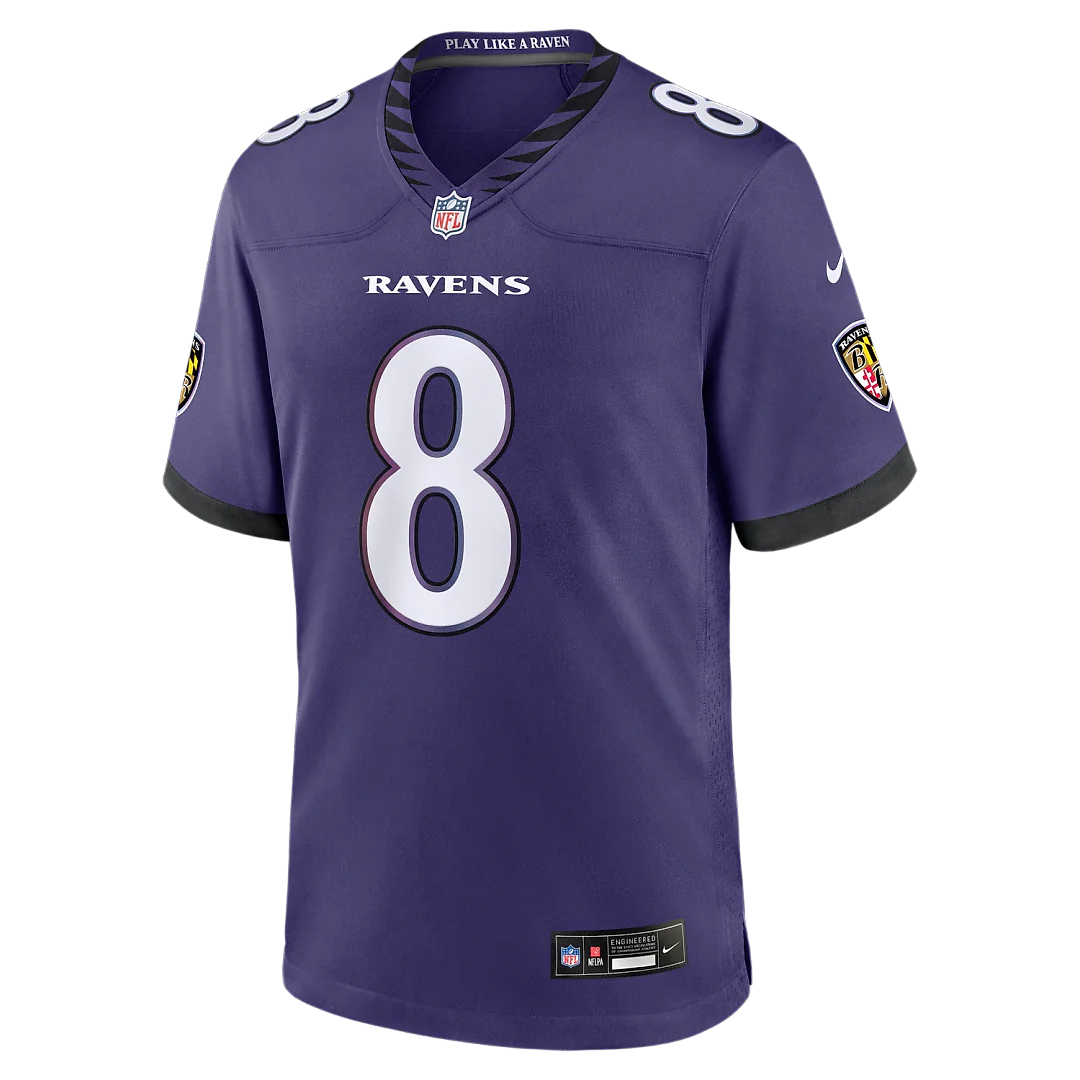Zennovawear Lamar Jackson Baltimore Ravens Team Game Jersey - Purple