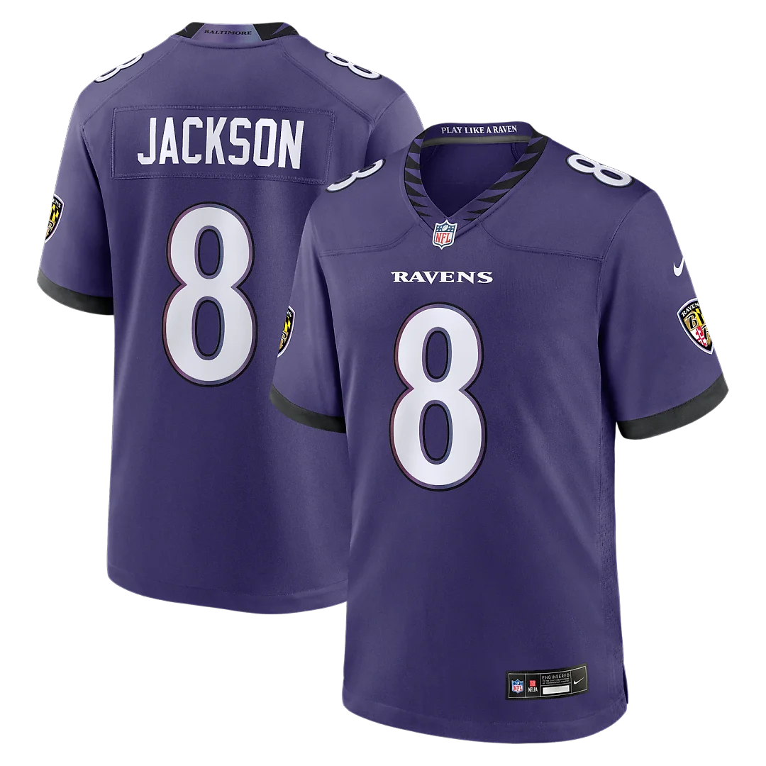 Zennovawear Lamar Jackson Baltimore Ravens Team Game Jersey - Purple