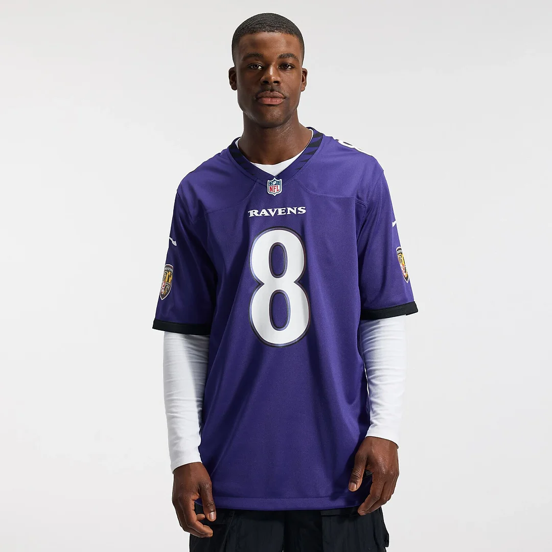 Zennovawear Lamar Jackson Baltimore Ravens Team Game Jersey - Purple