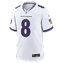 Zennovawear Lamar Jackson Baltimore Ravens Game Jersey - White