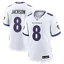 Zennovawear Lamar Jackson Baltimore Ravens Game Jersey - White
