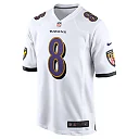 Zennovawear Lamar Jackson Baltimore Ravens Game Jersey - White