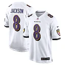 Zennovawear Lamar Jackson Baltimore Ravens Game Jersey - White
