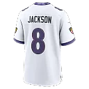 Zennovawear Lamar Jackson Baltimore Ravens Game Jersey - White