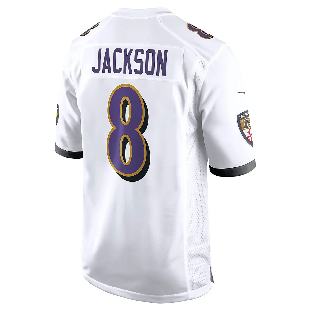 Zennovawear Lamar Jackson Baltimore Ravens Game Jersey - White
