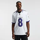 Zennovawear Lamar Jackson Baltimore Ravens Vapor FUSE. Stitched Limited Jersey - White