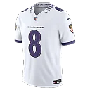 Zennovawear Lamar Jackson Baltimore Ravens Vapor FUSE. Stitched Limited Jersey - White