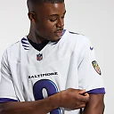 Zennovawear Lamar Jackson Baltimore Ravens Vapor FUSE. Stitched Limited Jersey - White