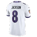 Zennovawear Lamar Jackson Baltimore Ravens Vapor FUSE. Stitched Limited Jersey - White