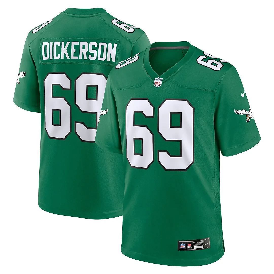 Zennovawear Landon Dickerson Philadelphia Eagles Alternate Game Jersey - Kelly Green