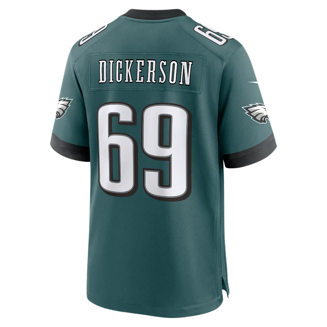 Zennovawear Landon Dickerson Philadelphia Eagles Team Game Jersey - Midnight Green