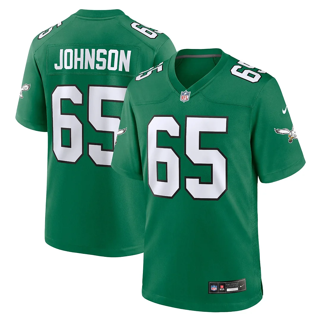 Zennovawear Lane Johnson Philadelphia Eagles Alternate Game Jersey - Kelly Green