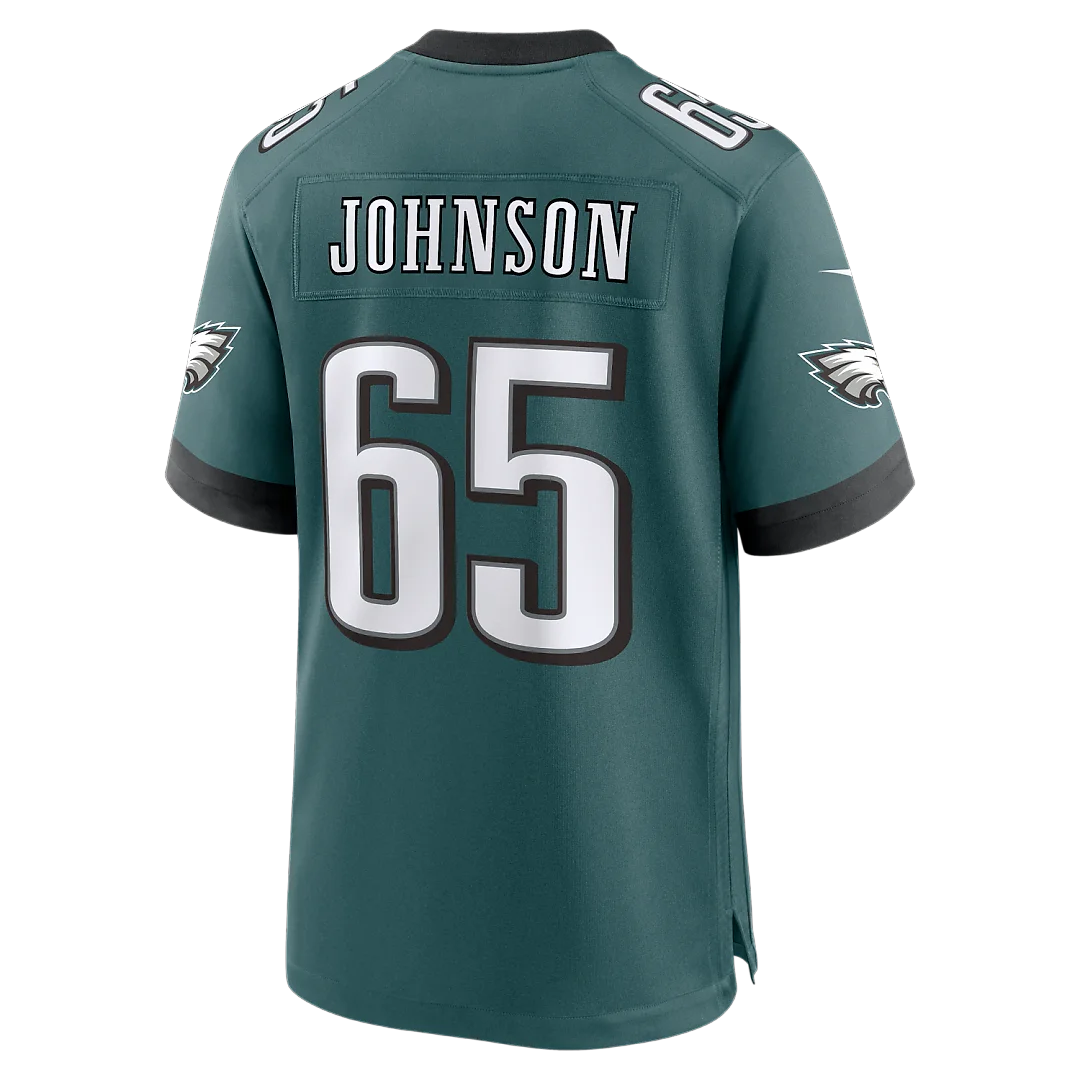 Zennovawear Lane Johnson Philadelphia Eagles Team Game Jersey - Midnight Green
