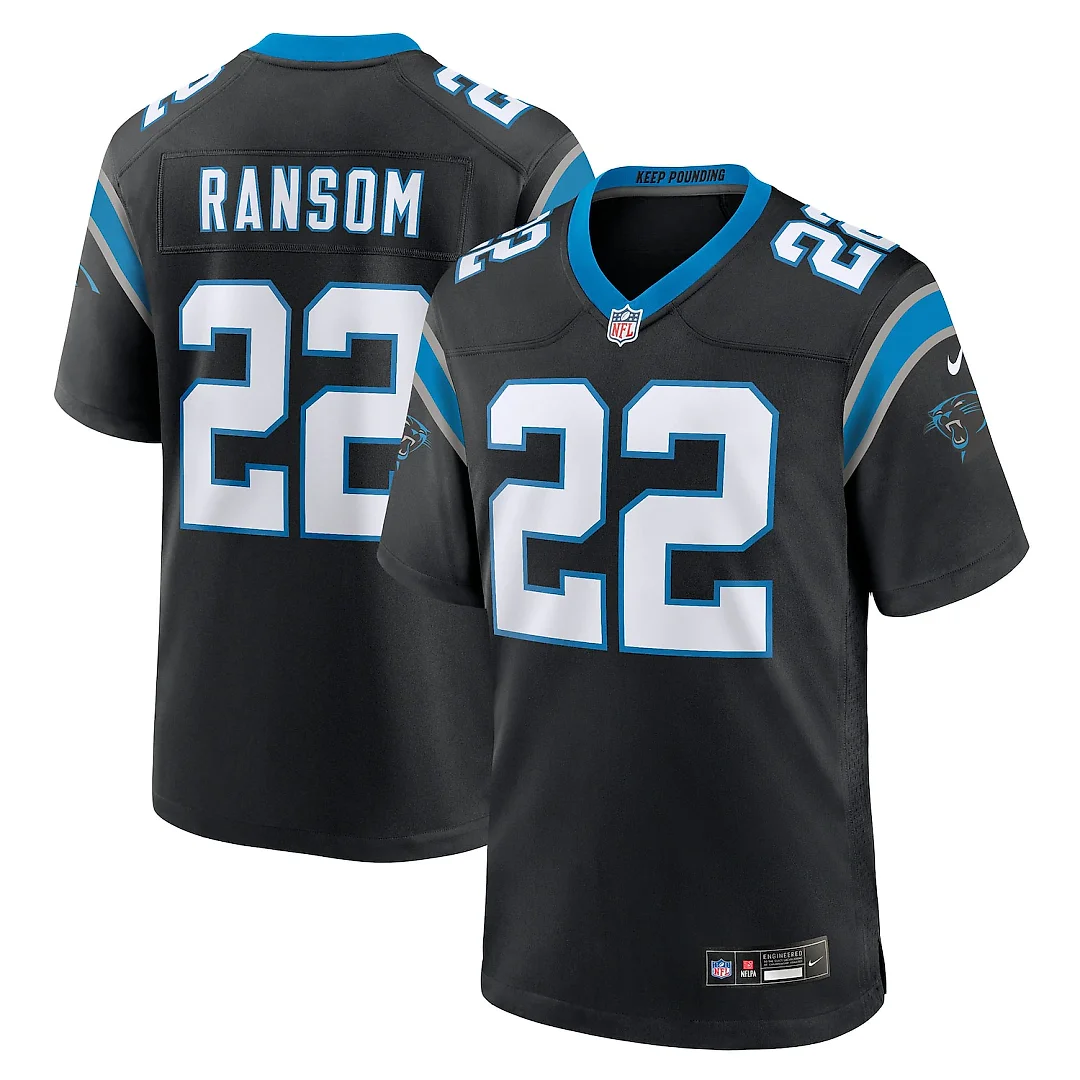 Zennovawear Lathan Ransom Carolina Panthers Team Game Jersey - Black
