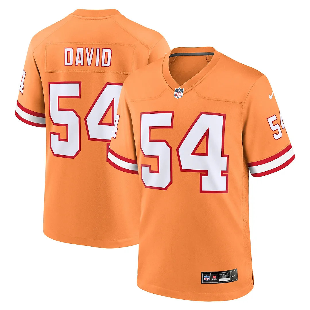Zennovawear Lavonte David Tampa Bay Buccaneers Throwback Game Jersey - Orange