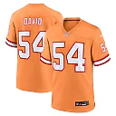 Zennovawear Lavonte David Tampa Bay Buccaneers Throwback Game Jersey - Orange