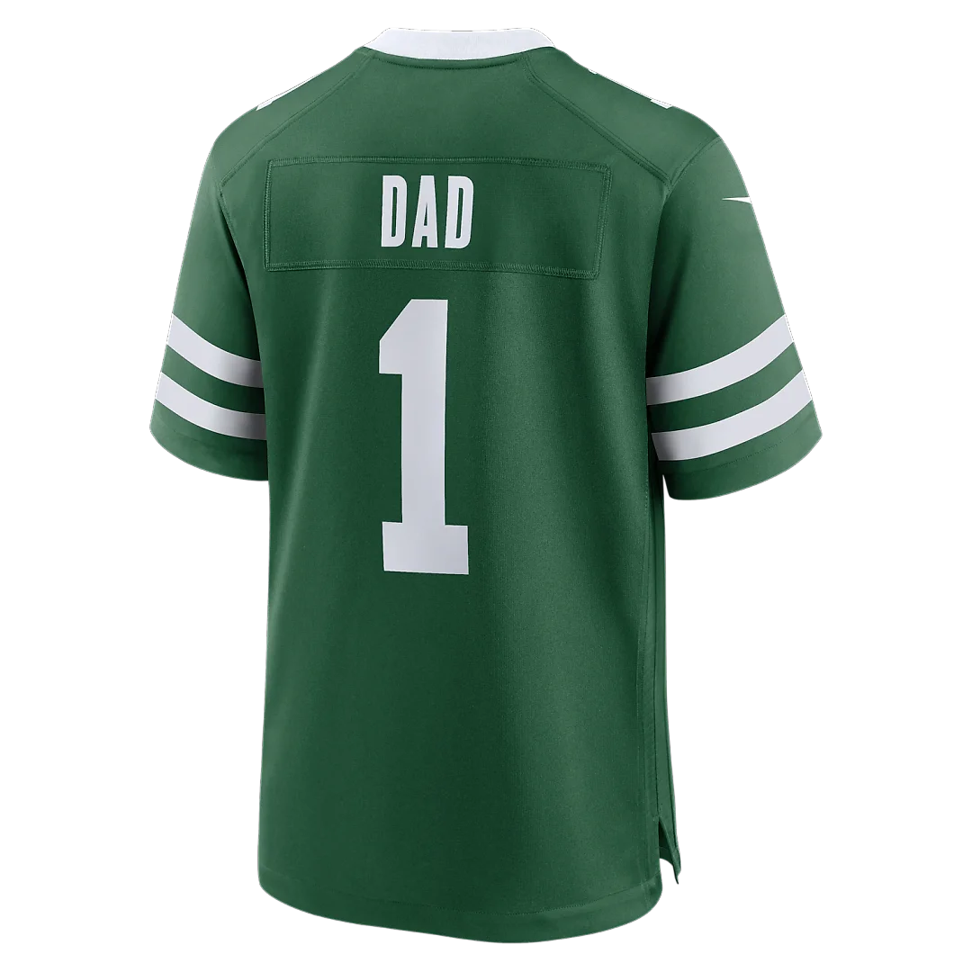 Zennovawear New York Jets #1 Dad Game Jersey - Legacy Green