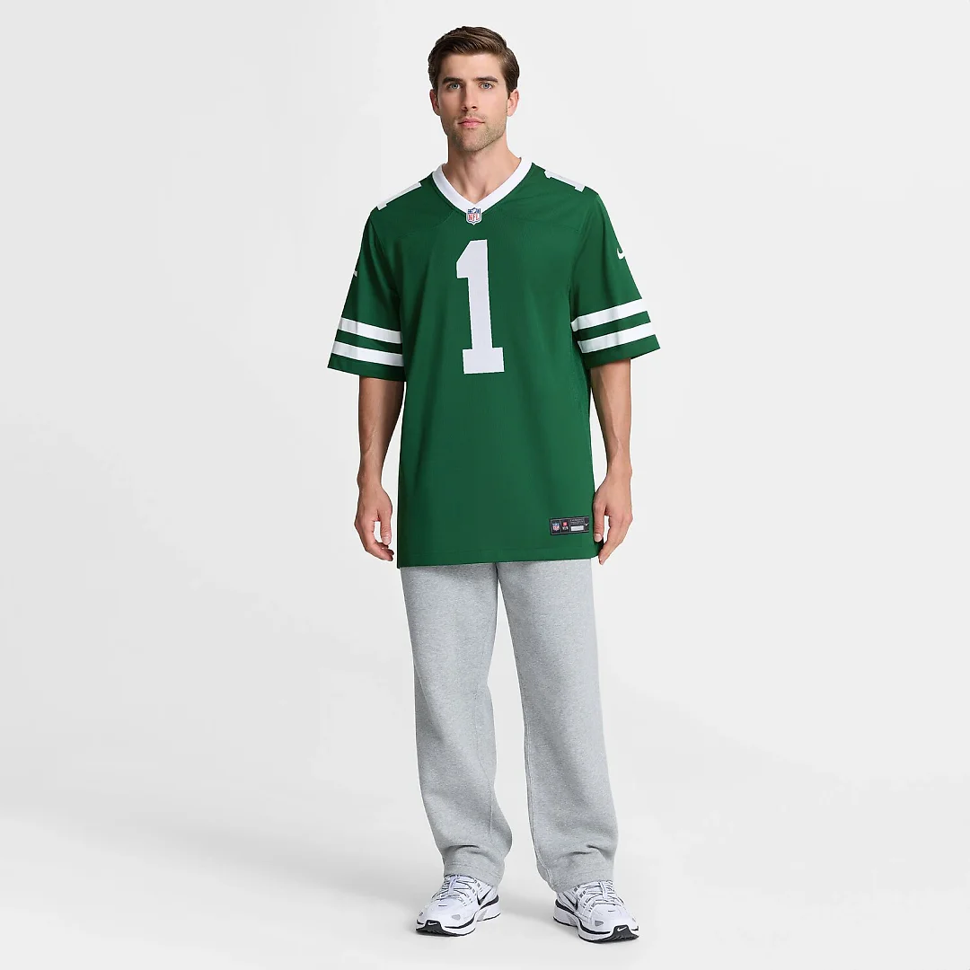 Zennovawear New York Jets #1 Dad Game Jersey - Legacy Green