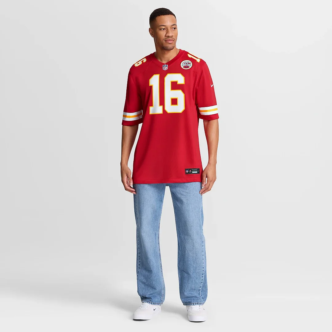 Zennovawear Len Dawson Kansas City Chiefs Game Retired Player Jersey - Red