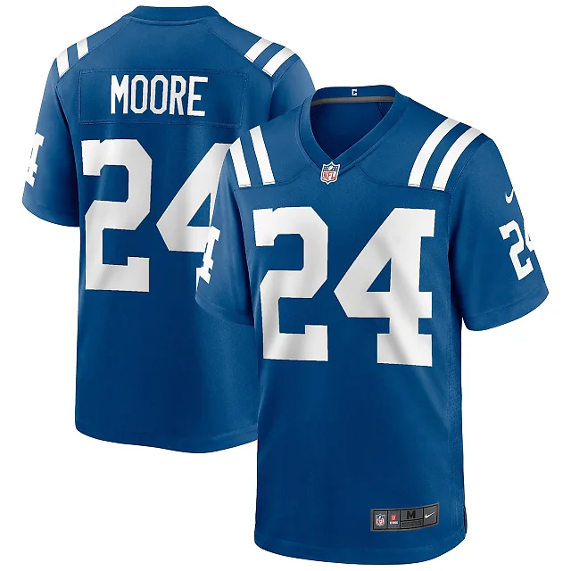 Zennovawear Lenny Moore Indianapolis Colts Game Retired Player Jersey - Royal