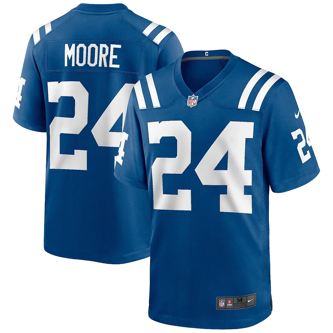 Zennovawear Lenny Moore Indianapolis Colts Game Retired Player Jersey - Royal