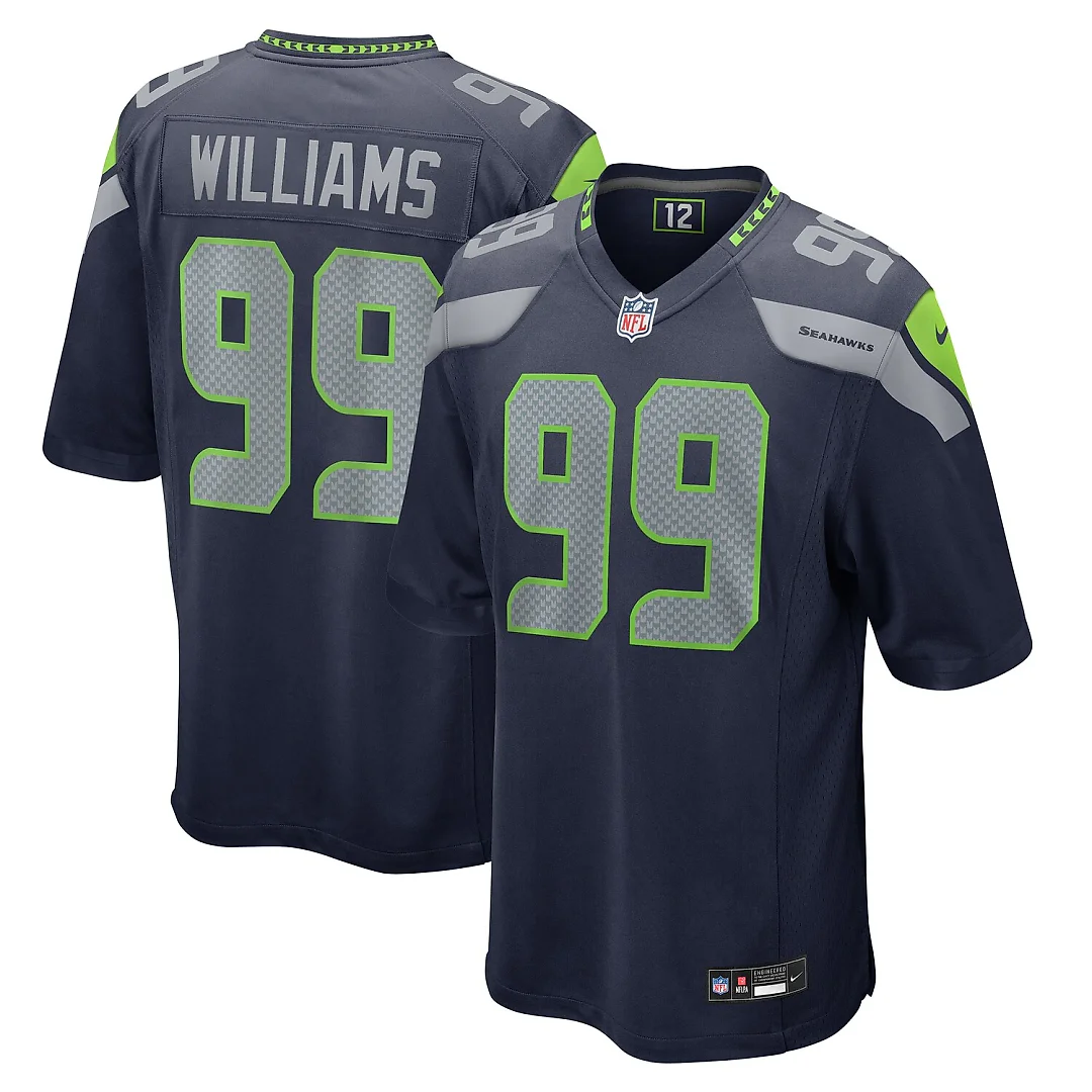 Zennovawear Leonard Williams Seattle Seahawks Game Jersey - College Navy
