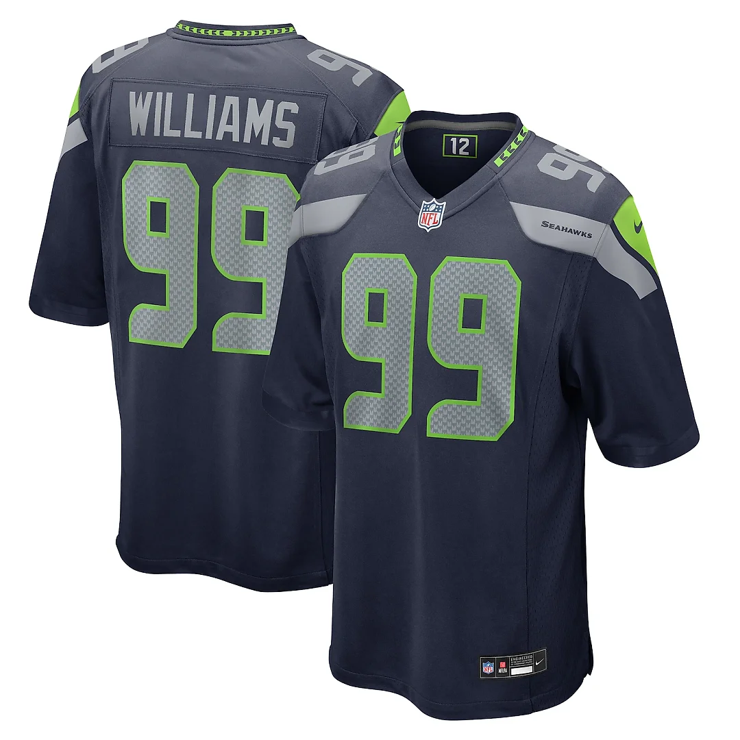 Zennovawear Leonard Williams Seattle Seahawks Game Jersey - College Navy