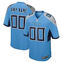 Zennovawear Tennessee Titans Alternate Custom Game Jersey - Light Blue