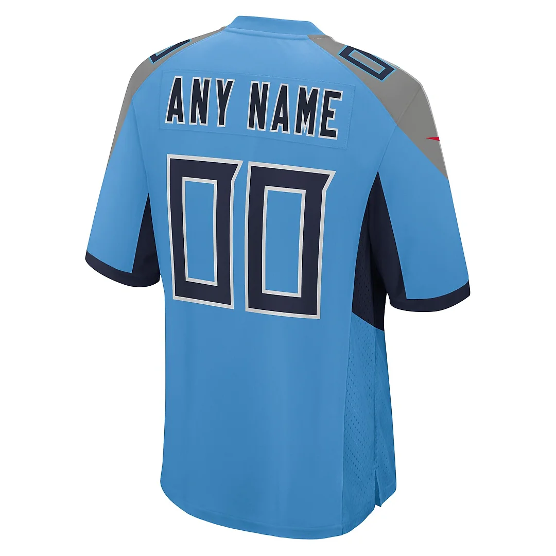 Zennovawear Tennessee Titans Alternate Custom Game Jersey - Light Blue