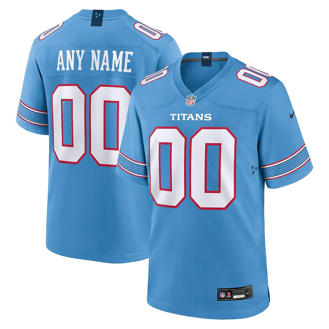 Zennovawear Tennessee Titans Game Custom Jersey - Light Blue