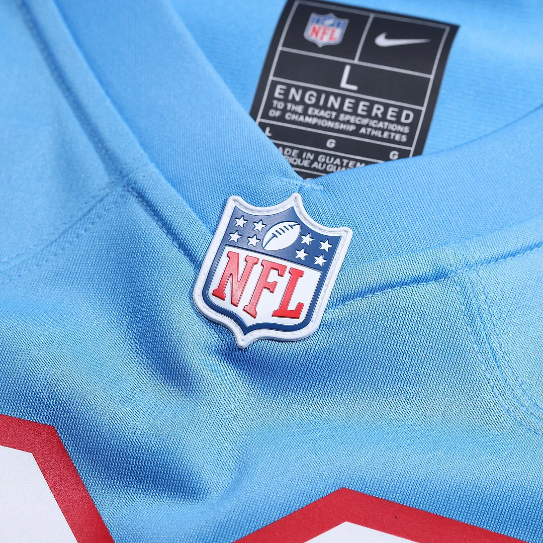 Zennovawear Tennessee Titans Oilers Throwback Custom Game Jersey - Light Blue