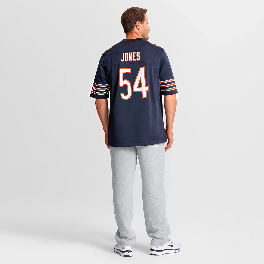 Zennovawear Logan Jones Chicago Bears Team Game Jersey - Navy