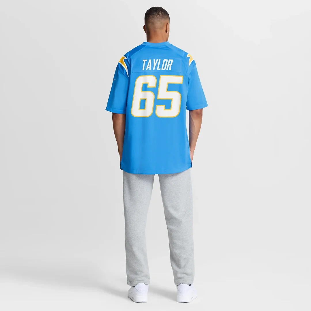 Zennovawear Logan Taylor Los Angeles Chargers Team Game Jersey - Powder Blue