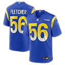 Zennovawear London Fletcher Los Angeles Rams Game Retired Player Jersey - Royal