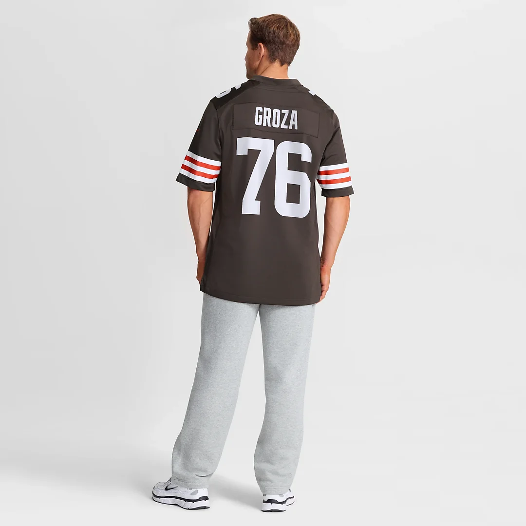 Zennovawear Lou Groza Cleveland Browns Game Retired Player Jersey - Brown