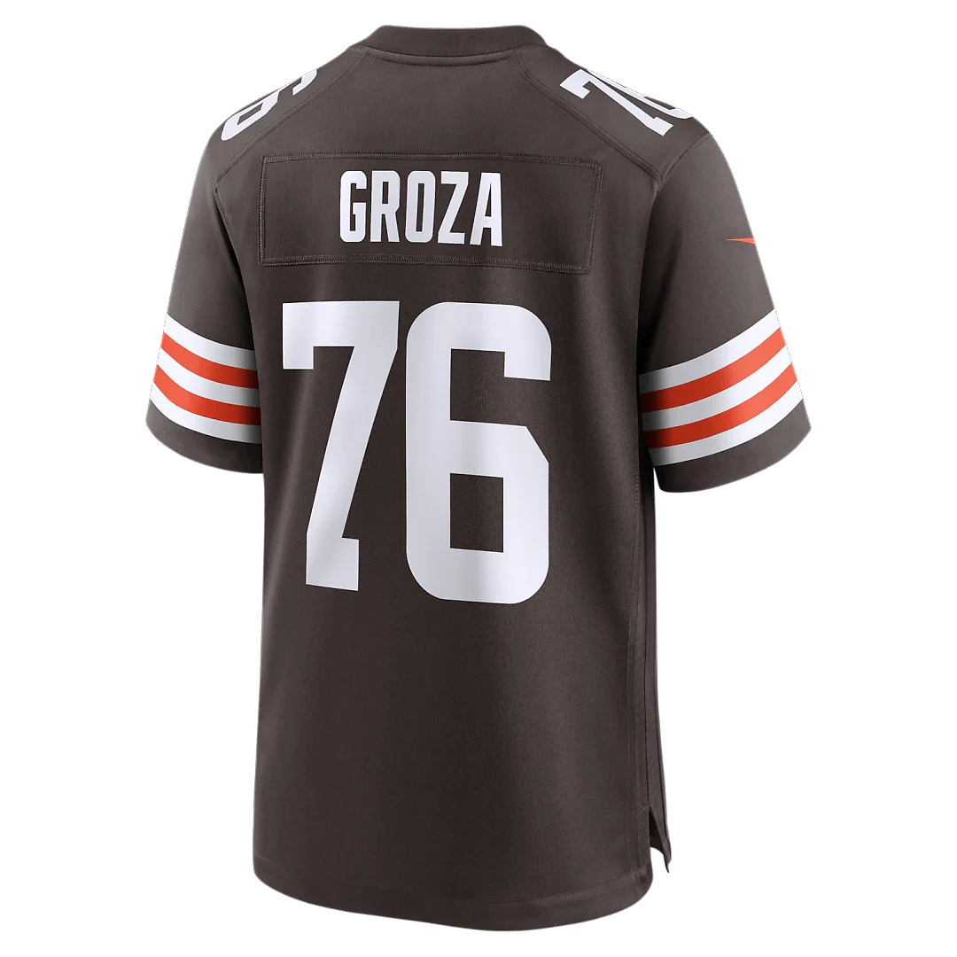 Zennovawear Lou Groza Cleveland Browns Game Retired Player Jersey - Brown