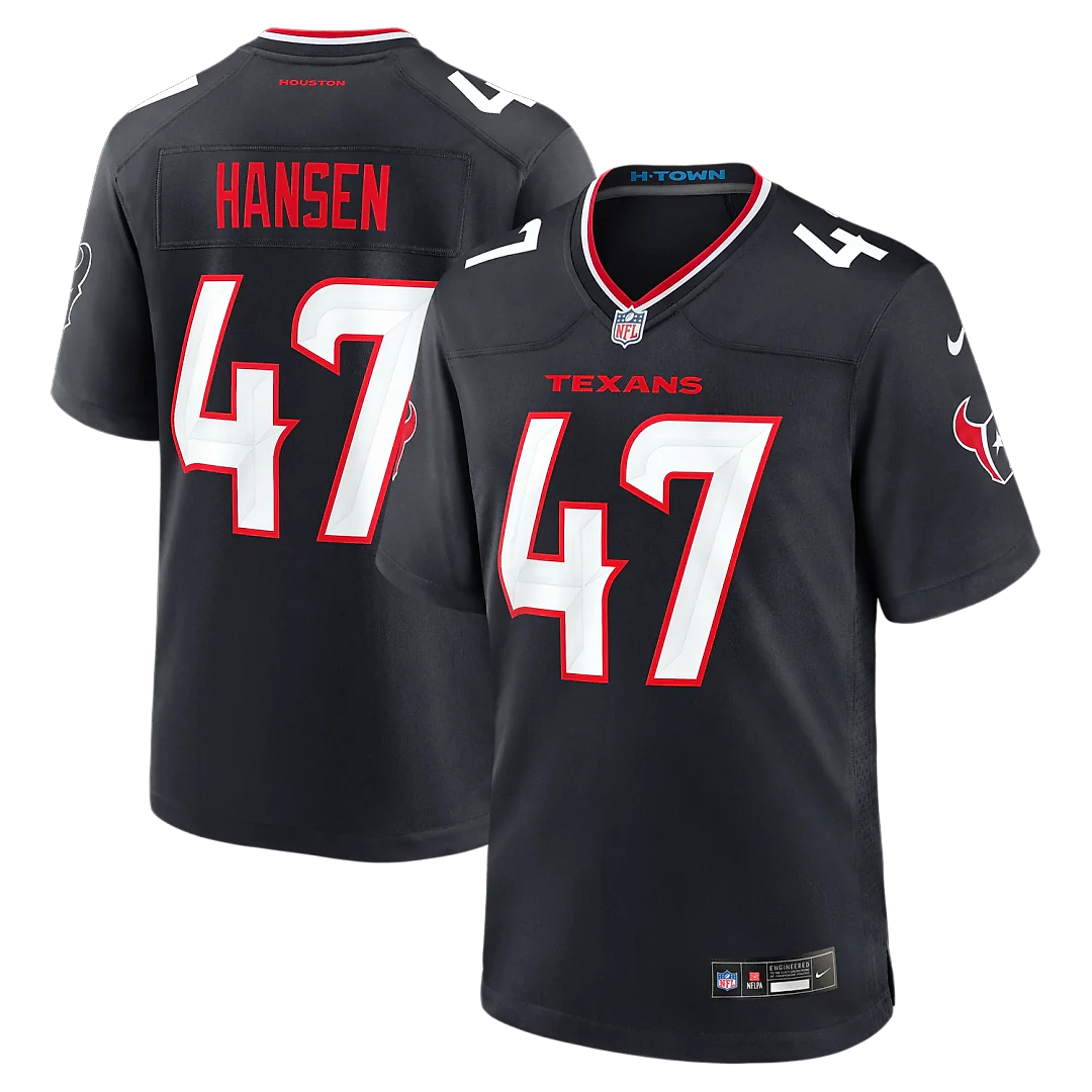 Zennovawear Louis Hansen Houston Texans Team Game Jersey - Navy