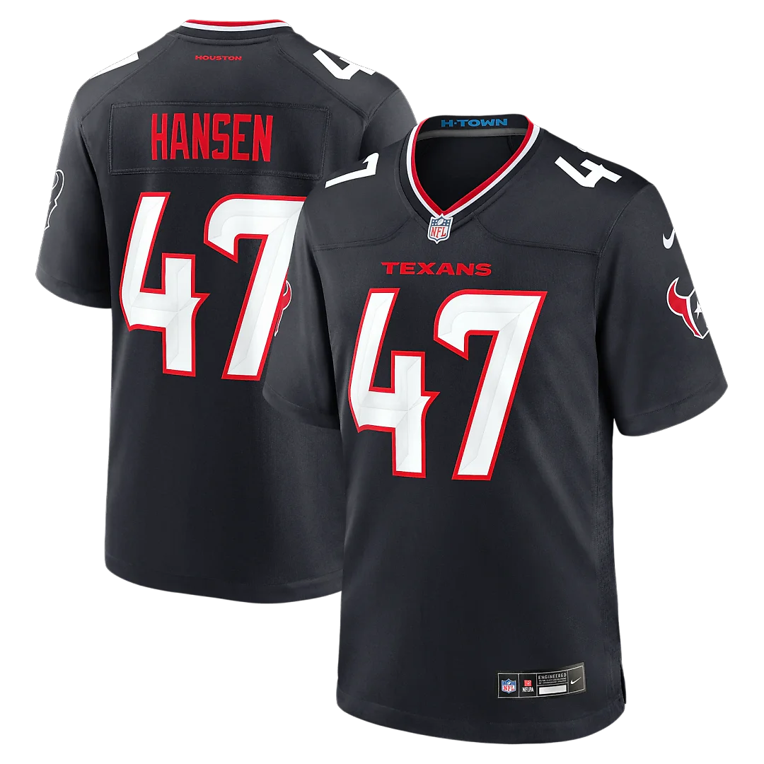 Zennovawear Louis Hansen Houston Texans Team Game Jersey - Navy