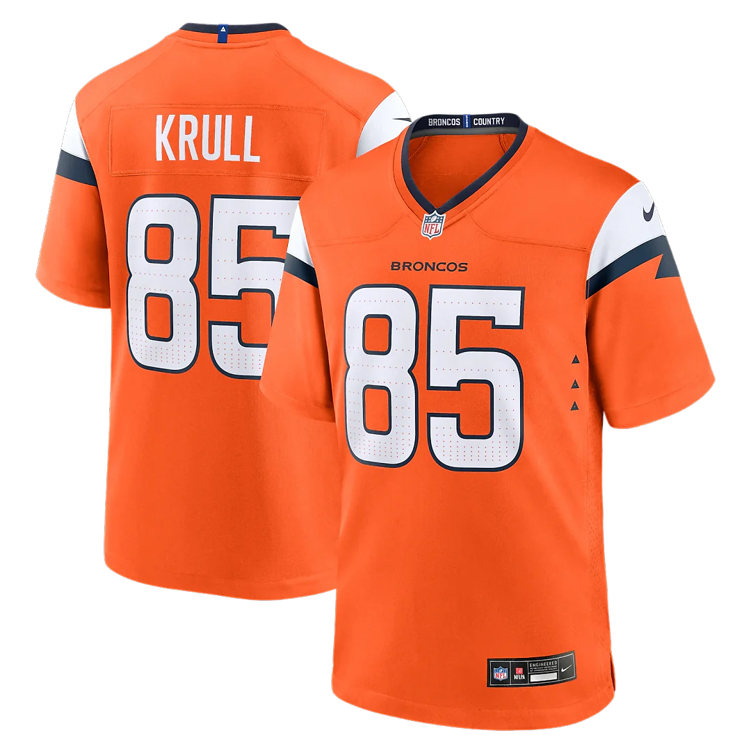 Zennovawear Lucas Krull Denver Broncos Team Game Jersey - Orange