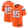 Zennovawear Lucas Krull Denver Broncos Team Game Jersey - Orange