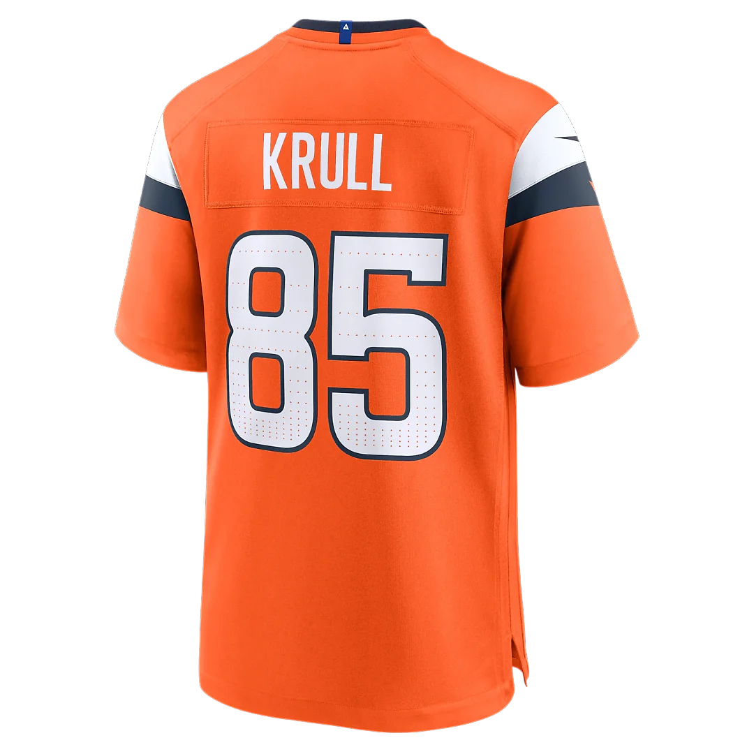 Zennovawear Lucas Krull Denver Broncos Team Game Jersey - Orange