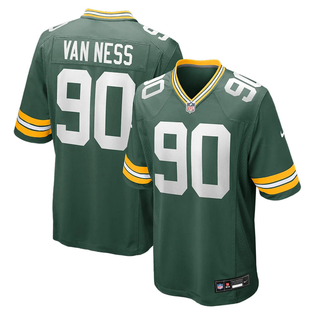 Zennovawear Lukas Van Ness Green Bay Packers Game Jersey - Green