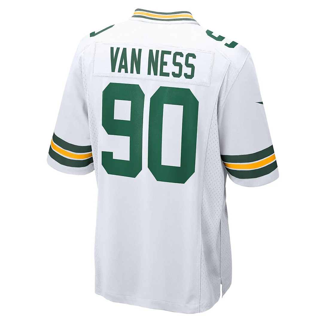 Zennovawear Lukas Van Ness Green Bay Packers Game Jersey - White