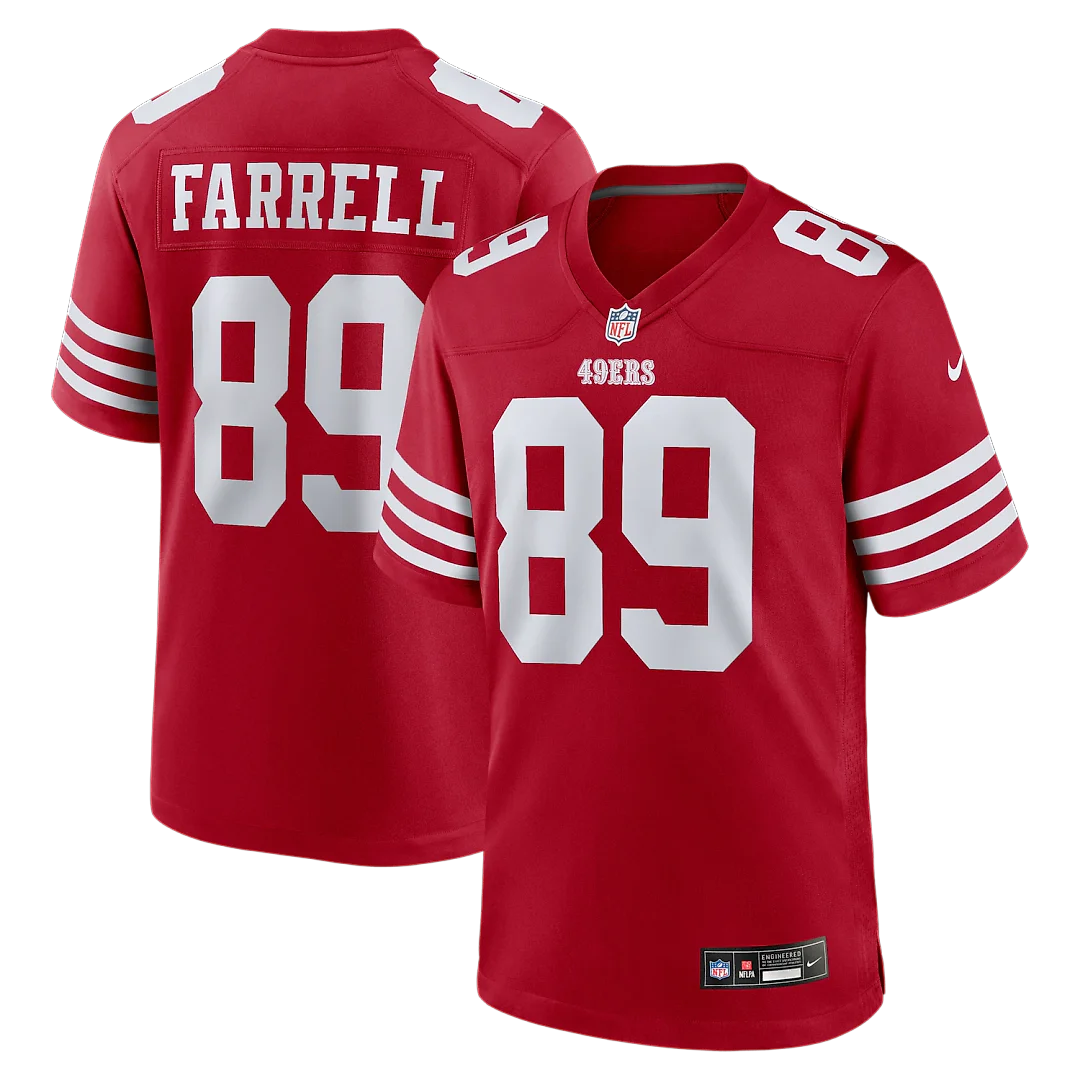 Zennovawear Luke Farrell San Francisco 49ers Team Game Jersey - Scarlet