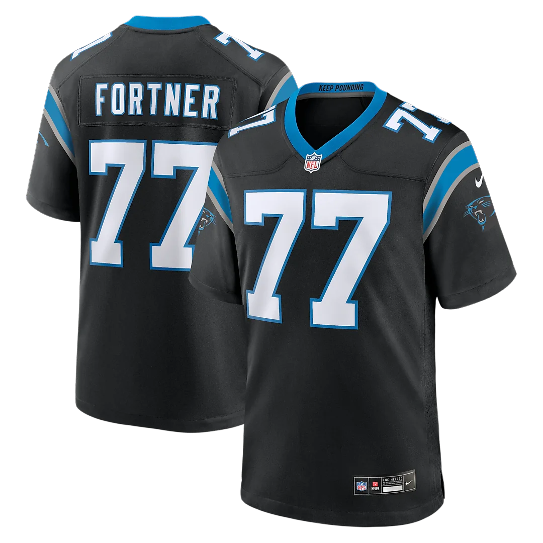 Zennovawear Luke Fortner Carolina Panthers Team Game Jersey - Black