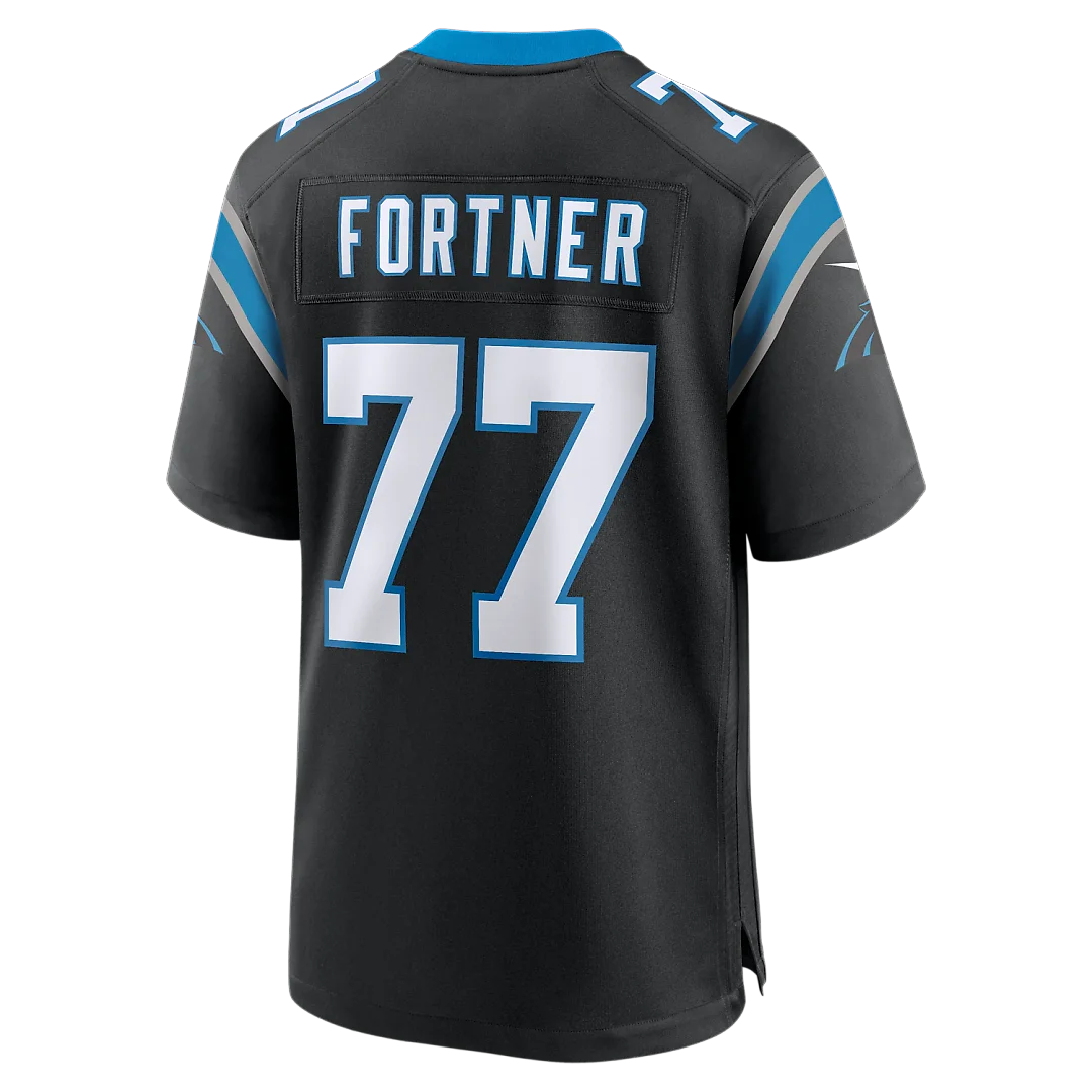 Zennovawear Luke Fortner Carolina Panthers Team Game Jersey - Black